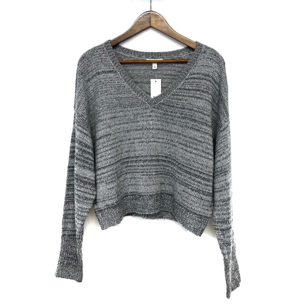 BP Gray Knit Cropped Sweater